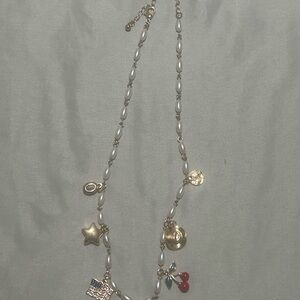 Elegant Pearl Charm Necklace